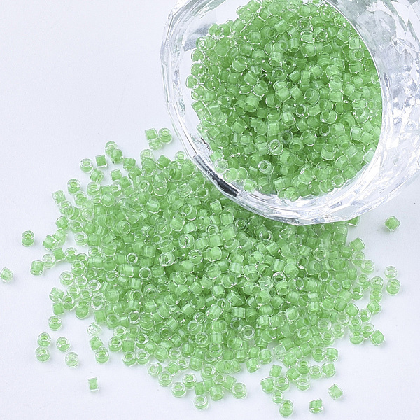 PandaHall Glass Cylinder Beads, Seed Beads, Inside Colours, Round Hole, Light Green, 1.5~2x1~2mm, Hole: 0.8mm, about 8000pcs/bag, about...
PandaHall Glass Cylinder Beads, Seed Beads, Inside Colours, Round Hole, Light Green, 1.5~2x1~2mm, Hole: 0.8mm, about 8000pcs/bag, about...