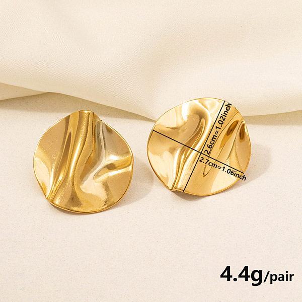 PandaHall Irregular Shape Stainless Steel Stud Earrings, Real 18k Gold Plated Stainless Steel
PandaHall Irregular Shape Stainless Steel Stud Earrings, Real 18k Gold Plated Stainless Steel