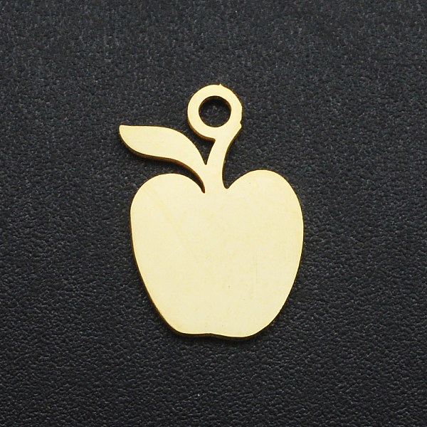 PandaHall 201 Stainless Steel Charms, Laser Cut, Apple, Golden, 13.5x10x1mm, Hole: 1.6mm 201 Stainless Steel Fruit
PandaHall 201 Stainless Steel Charms, Laser Cut, Apple, Golden, 13.5x10x1mm, Hole: 1.6mm 201 Stainless Steel Fruit