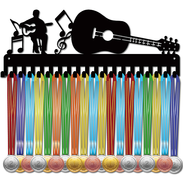 PandaHall Iron Medal Holder Frame, 20 Hooks Medals Display Hanger Rack, with Screws, Black, Guitar, 150x400mm, Hole: 5mm Iron Guitar Black
PandaHall Iron Medal Holder Frame, 20 Hooks Medals Display Hanger Rack, with Screws, Black, Guitar, 150x400mm, Hole: 5mm Iron Guitar Black
