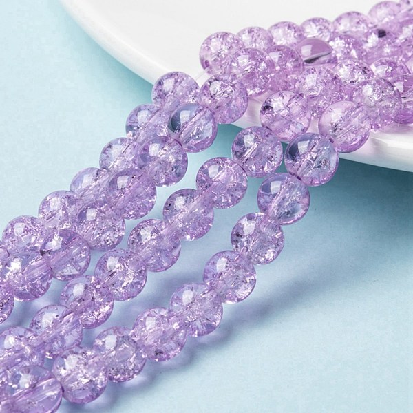 PandaHall Spray Painted Crackle Glass Beads Strands, Round, Two Tone, Plum, 8mm, Hole: 1.3~1.6mm, about 100pcs/strand, 31.4 inch Glass Round..., Purple
PandaHall Spray Painted Crackle Glass Beads Strands, Round, Two Tone, Plum, 8mm, Hole: 1.3~1.6mm, about 100pcs/strand, 31.4 inch Glass Round..., Purple
