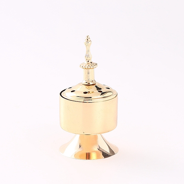 PandaHall Iron Incense Burners Tower Censer Holder, Hollow Buddhism Aromatherapy Furnace Home Decor , Golden, 78x130mm Iron
PandaHall Iron Incense Burners Tower Censer Holder, Hollow Buddhism Aromatherapy Furnace Home Decor , Golden, 78x130mm Iron