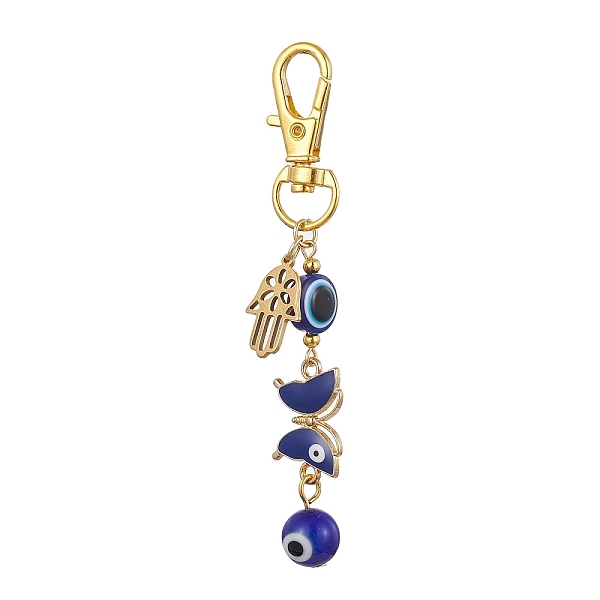 PandaHall Alloy Enamel Pendant Decorations, Resin Beads and Swivel Lobster Claw Clasps Charm, Hamsa Hand, Butterfly, 85mm Alloy+Enamel..., Blue
PandaHall Alloy Enamel Pendant Decorations, Resin Beads and Swivel Lobster Claw Clasps Charm, Hamsa Hand, Butterfly, 85mm Alloy+Enamel..., Blue