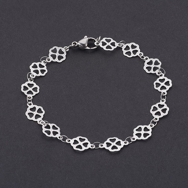 PandaHall 304 Stainless Steel Chain Bracelets, with Lobster Claw Clasps, Clover, Stainless Steel Color, 7-3/4 inch(19.6cm) 304 Stainless...
PandaHall 304 Stainless Steel Chain Bracelets, with Lobster Claw Clasps, Clover, Stainless Steel Color, 7-3/4 inch(19.6cm) 304 Stainless...