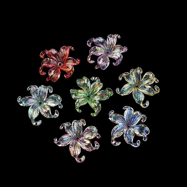 PandaHall Transparent Acrylic Beads, UV Color Plated, Flower, Mixed Color, 38x43x9.5mm, Hole: 2.7mm Acrylic Flower Multicolor
PandaHall Transparent Acrylic Beads, UV Color Plated, Flower, Mixed Color, 38x43x9.5mm, Hole: 2.7mm Acrylic Flower Multicolor