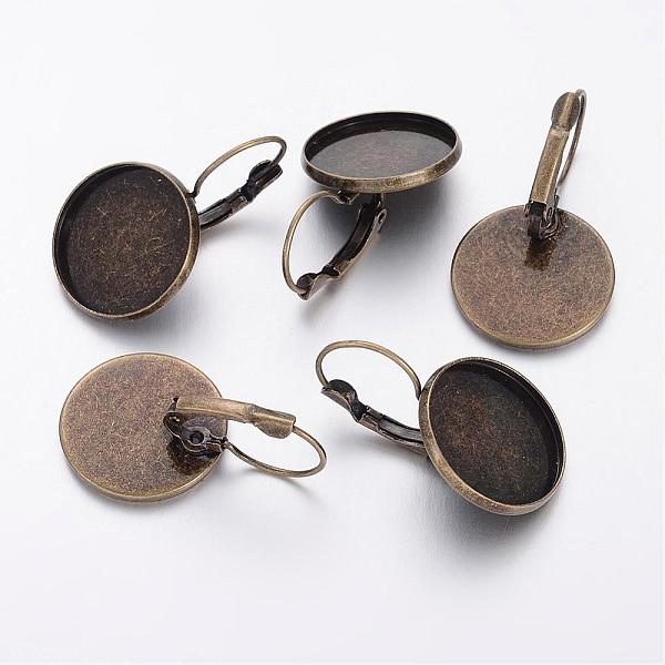 PandaHall Brass Leverback Earring Findings, Antique Bronze, 20x32mm, Tray: 18mm Brass
PandaHall Brass Leverback Earring Findings, Antique Bronze, 20x32mm, Tray: 18mm Brass