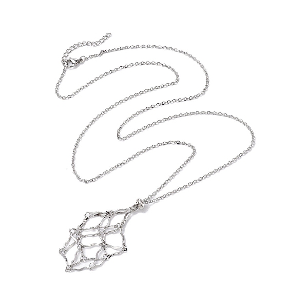 PandaHall Stainless Steel Macrame Pouch Empty Stone Holder for Necklace Makings, Stainless Steel Color, 27.87 inch(70.8cm) Stainless Steel
PandaHall Stainless Steel Macrame Pouch Empty Stone Holder for Necklace Makings, Stainless Steel Color, 27.87 inch(70.8cm) Stainless Steel