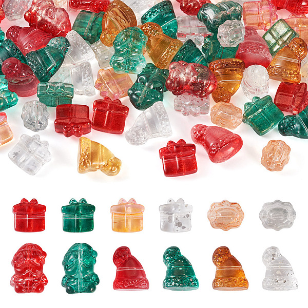 PandaHall 72Pcs 12 Styles Transparent Glass Beads, with Glitter Powder, Gift Box & Candy & Santa Claus & Christmas Hat, Mixed Color..., Multicolor
PandaHall 72Pcs 12 Styles Transparent Glass Beads, with Glitter Powder, Gift Box & Candy & Santa Claus & Christmas Hat, Mixed Color..., Multicolor
