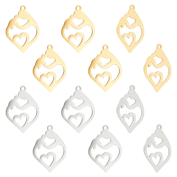 PandaHall UNICRAFTALE 12pcs 2 Colors Heart with Mother Child Pendants 24mm Stainless Steel Mother's Day Charms Dangle Love Mom Charm for...
PandaHall UNICRAFTALE 12pcs 2 Colors Heart with Mother Child Pendants 24mm Stainless Steel Mother's Day Charms Dangle Love Mom Charm for...