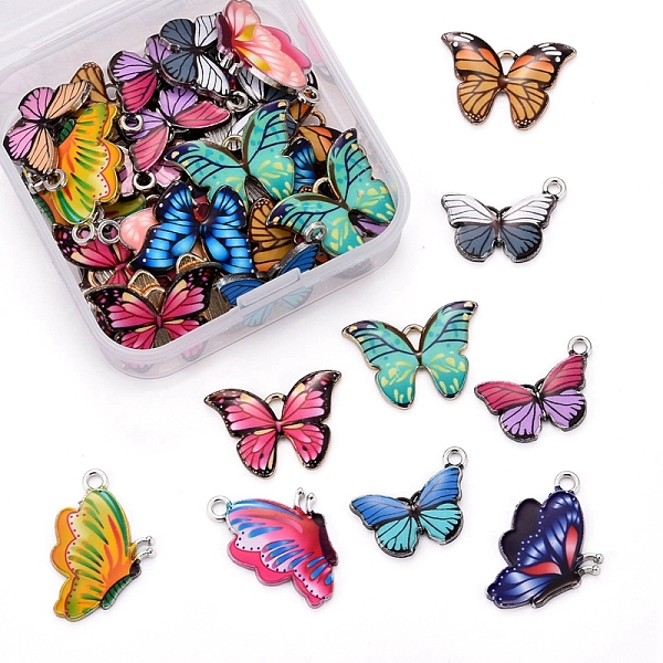 PandaHall 48Pcs 12 Styles Printed Alloy Pendants, with Enamel, Butterfly, Light Gold, Mixed Color, 4pcs/style Alloy+Enamel Butterfly..., Multicolor
PandaHall 48Pcs 12 Styles Printed Alloy Pendants, with Enamel, Butterfly, Light Gold, Mixed Color, 4pcs/style Alloy+Enamel Butterfly..., Multicolor