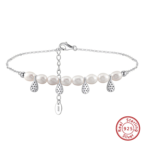 PandaHall 925 Sterling Silver with Natural Freshwater Pearls Anklet, Teardrop, Real Platinum Plated, 8-1/2 inch(21.5cm) Starburst Jasper...
PandaHall 925 Sterling Silver with Natural Freshwater Pearls Anklet, Teardrop, Real Platinum Plated, 8-1/2 inch(21.5cm) Starburst Jasper...