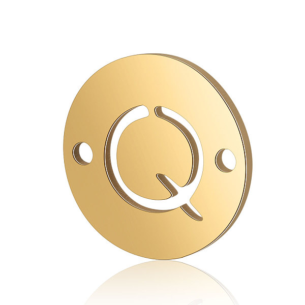 PandaHall Titanium Steel Links connectors, Flat Round with Letter, Golden, Letter.Q, 12x0.8mm, Hole: 0.8mm Titanium Steel Letter Q
PandaHall Titanium Steel Links connectors, Flat Round with Letter, Golden, Letter.Q, 12x0.8mm, Hole: 0.8mm Titanium Steel Letter Q