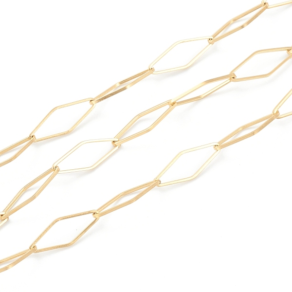 PandaHall Vacuum Plating 304 Stainless Steel Link Chain, Rhombus, Soldered, Soldered, with Spool, Golden, 19.5x7x1mm, 16.4 Feet(5m)/roll 304...
PandaHall Vacuum Plating 304 Stainless Steel Link Chain, Rhombus, Soldered, Soldered, with Spool, Golden, 19.5x7x1mm, 16.4 Feet(5m)/roll 304...