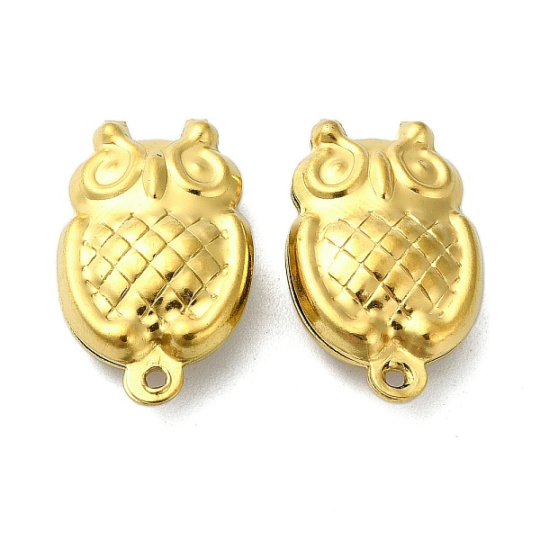 PandaHall Ion Plating(IP) 304 Stainless Steel Pendants, Owl Charms, Real 18K Gold Plated, 18x11x5mm, Hole: 1mm 304 Stainless Steel Owl
PandaHall Ion Plating(IP) 304 Stainless Steel Pendants, Owl Charms, Real 18K Gold Plated, 18x11x5mm, Hole: 1mm 304 Stainless Steel Owl