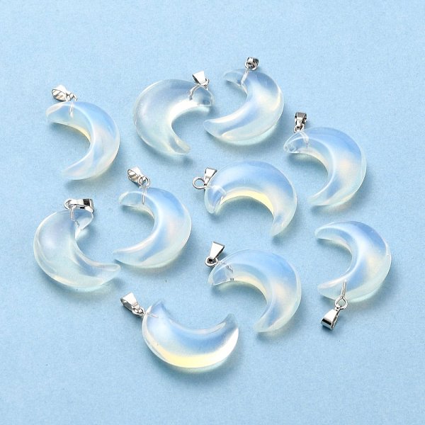 PandaHall Opalite Pendants, with Platinum Brass Loops, Moon, 29x18~21x7~10mm, Hole: 6x3mm Opalite Moon
PandaHall Opalite Pendants, with Platinum Brass Loops, Moon, 29x18~21x7~10mm, Hole: 6x3mm Opalite Moon