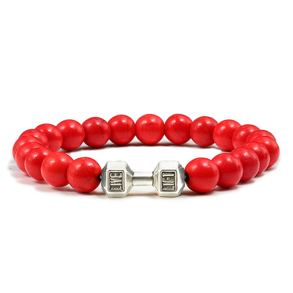 PandaHall Blue turquoise alloy dumbbell jewelry bracelet for men's high-end and versatile accessories Natural Gemstone
PandaHall Blue turquoise alloy dumbbell jewelry bracelet for men's high-end and versatile accessories Natural Gemstone