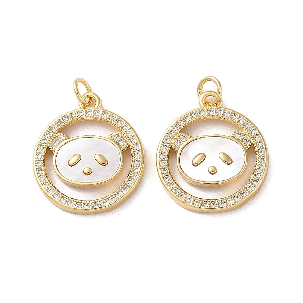 PandaHall Brass Micro Pave Cubic Zirconia Pendants, with Shell and Jump Ring, Real 18K Gold Plated, Panda, 20.5x18x3mm, Hole: 3mm..., Clear
PandaHall Brass Micro Pave Cubic Zirconia Pendants, with Shell and Jump Ring, Real 18K Gold Plated, Panda, 20.5x18x3mm, Hole: 3mm..., Clear