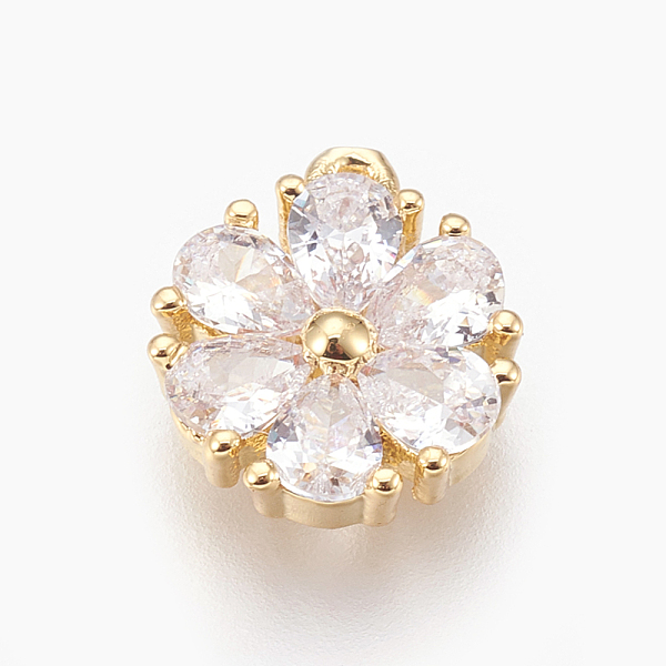 PandaHall Brass Charms, with Cubic Zirconia, Flower, Clear, Golden, 11x9.5x3mm, Hole: 0.8mm Brass+Cubic Zirconia Flower Clear
PandaHall Brass Charms, with Cubic Zirconia, Flower, Clear, Golden, 11x9.5x3mm, Hole: 0.8mm Brass+Cubic Zirconia Flower Clear