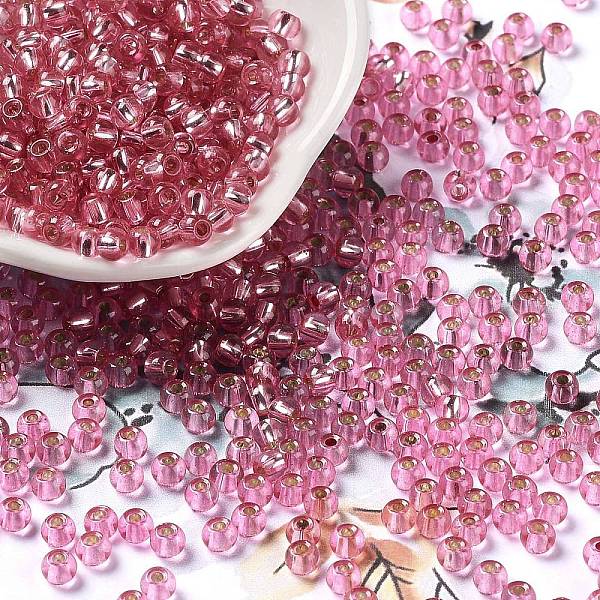 PandaHall Glass Seed Beads, Silver Lined, Round Hole, Round, Hot Pink, 4x3mm, Hole: 1.2mm, 6429pcs/pound Glass
PandaHall Glass Seed Beads, Silver Lined, Round Hole, Round, Hot Pink, 4x3mm, Hole: 1.2mm, 6429pcs/pound Glass