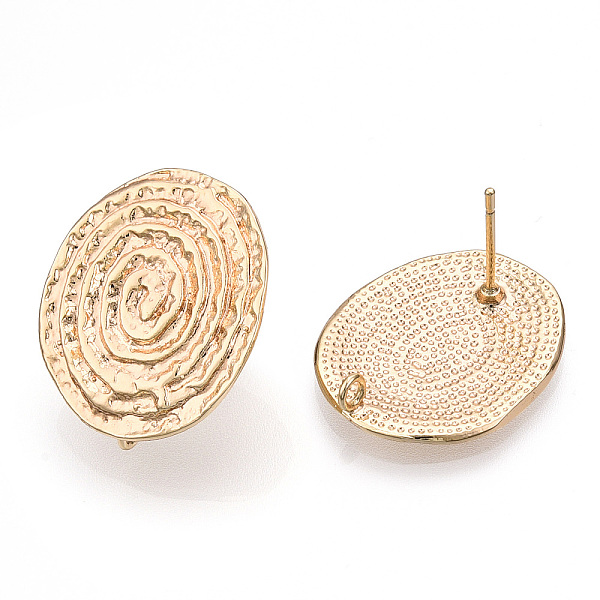 PandaHall Brass Stud Earring Findings, Vortex with Vertical Loops, Real 18K Gold Plated, 22x19mm, Hole: 1.8mm, Pin: 0.7mm Brass Flat Round
PandaHall Brass Stud Earring Findings, Vortex with Vertical Loops, Real 18K Gold Plated, 22x19mm, Hole: 1.8mm, Pin: 0.7mm Brass Flat Round