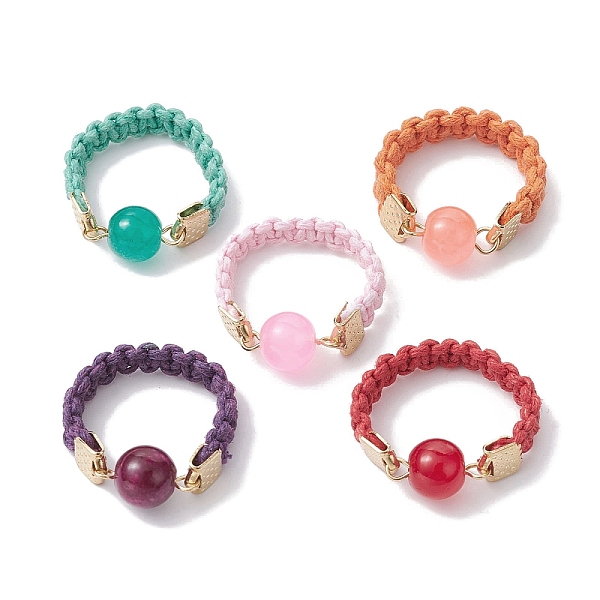 PandaHall Glass Round Ball Braided Bead Style Finger Ring, with Waxed Cotton Cords, Mixed Color, Inner Diameter: 18mm Glass Round Multicolor
PandaHall Glass Round Ball Braided Bead Style Finger Ring, with Waxed Cotton Cords, Mixed Color, Inner Diameter: 18mm Glass Round Multicolor
