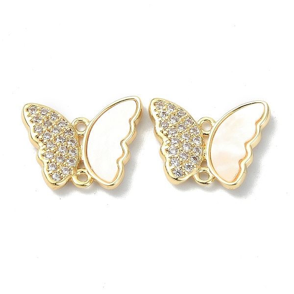 PandaHall Brass Micro Pave Clear Cubic Zirconia Connectors Charms, with Shell, Butterfly Links, Real 18K Gold Plated, 11.5x14x2mm, Hole: 1mm...
PandaHall Brass Micro Pave Clear Cubic Zirconia Connectors Charms, with Shell, Butterfly Links, Real 18K Gold Plated, 11.5x14x2mm, Hole: 1mm...