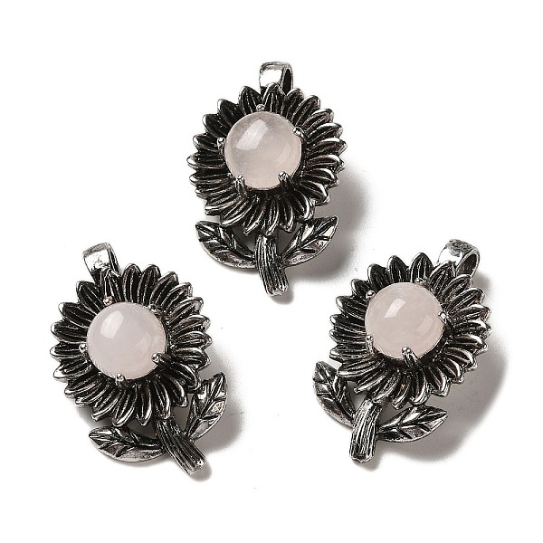 PandaHall Natural Rose Quartz Pendants, Rack Plating Antique Silver Tone Brass Flower Charms, Cadmium Free & Lead Free, 34x22x10mm, Hole...
PandaHall Natural Rose Quartz Pendants, Rack Plating Antique Silver Tone Brass Flower Charms, Cadmium Free & Lead Free, 34x22x10mm, Hole...