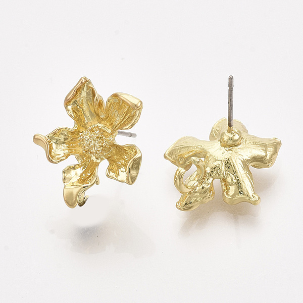 PandaHall Alloy Stud Earring Findings, with Steel Pins and Loop, Flower, Light Gold, 17.5x16mm, Hole: 2.5mm, Pin: 0.7mm Alloy Flower
PandaHall Alloy Stud Earring Findings, with Steel Pins and Loop, Flower, Light Gold, 17.5x16mm, Hole: 2.5mm, Pin: 0.7mm Alloy Flower