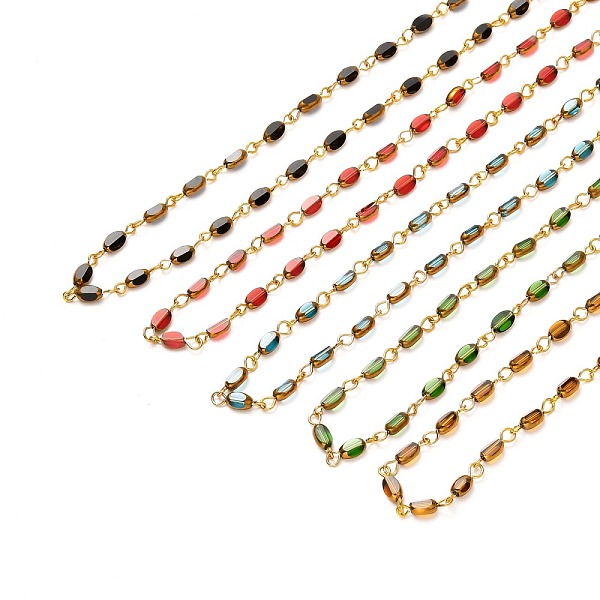 PandaHall Handmade Beaded Chains, with Electroplate Glass Beads and 304 Stainless Steel Findings, Oval, Mixed Color, 14x4x3mm, about 39.37..., Multicolor
PandaHall Handmade Beaded Chains, with Electroplate Glass Beads and 304 Stainless Steel Findings, Oval, Mixed Color, 14x4x3mm, about 39.37..., Multicolor