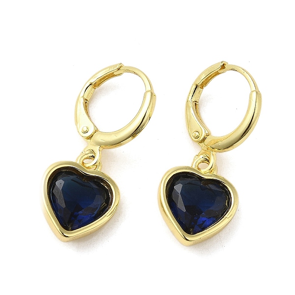 PandaHall Real 18K Gold Plated Brass Dangle Leverback Earrings, with Heart Glass, Dark Blue, 25.5x10mm Glass Heart
PandaHall Real 18K Gold Plated Brass Dangle Leverback Earrings, with Heart Glass, Dark Blue, 25.5x10mm Glass Heart