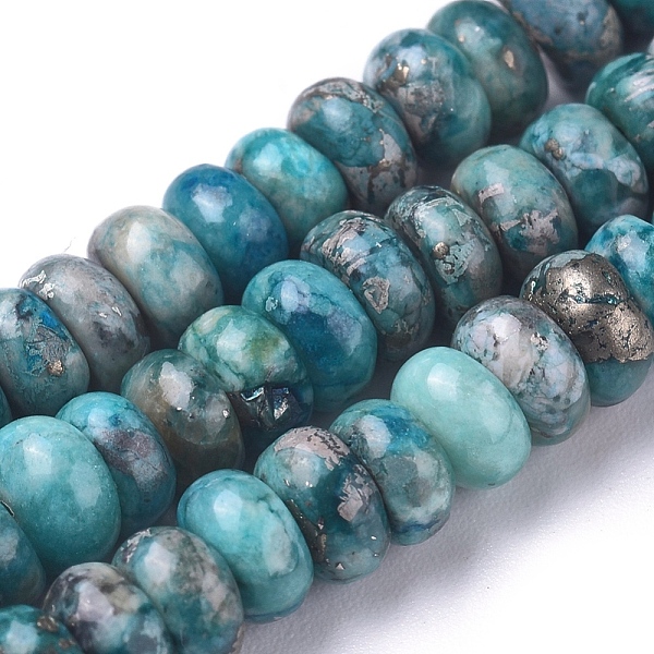 PandaHall Synthetic African Pyrite Beads Strands, Dyed, Rondelle, 4~4.5x2~2.5mm, Hole: 0.7mm, about 169 pcs/Strand, 15.94 inch(40.5 cm)...
PandaHall Synthetic African Pyrite Beads Strands, Dyed, Rondelle, 4~4.5x2~2.5mm, Hole: 0.7mm, about 169 pcs/Strand, 15.94 inch(40.5 cm)...