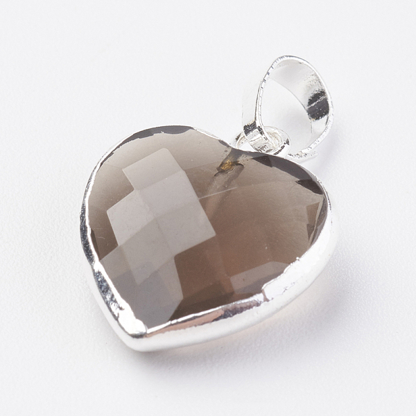 PandaHall Natural Smoky Quartz Pendants, with Brass Findings, Faceted, Heart, Silver Color Plated, 14~15x12~12.5x4.5~5.5mm, Hole: 4x6mm...
PandaHall Natural Smoky Quartz Pendants, with Brass Findings, Faceted, Heart, Silver Color Plated, 14~15x12~12.5x4.5~5.5mm, Hole: 4x6mm...