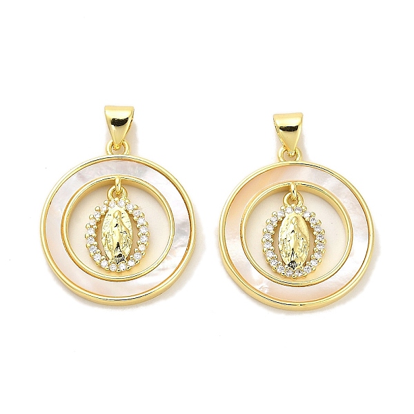 PandaHall Brass Micro Pave Clear Cubic Zirconia Pendants, with Shell, Flat Round, Real 18K Gold Plated, 24x21x2.5mm, Hole: 4.5x3.5mm...
PandaHall Brass Micro Pave Clear Cubic Zirconia Pendants, with Shell, Flat Round, Real 18K Gold Plated, 24x21x2.5mm, Hole: 4.5x3.5mm...