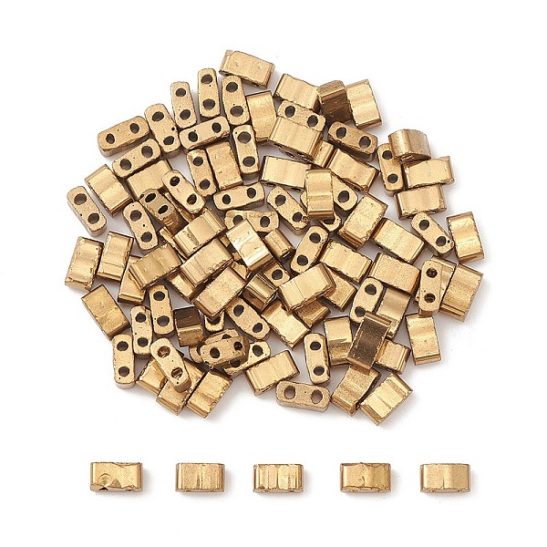 PandaHall Metallic Colours Glass Seed Beads, 2-Hole, Rectangle, Antique Golden Plated, 4.5~5.5x2x2~2.5mm, Hole: 0.5~0.8mm Glass Rectangle
PandaHall Metallic Colours Glass Seed Beads, 2-Hole, Rectangle, Antique Golden Plated, 4.5~5.5x2x2~2.5mm, Hole: 0.5~0.8mm Glass Rectangle