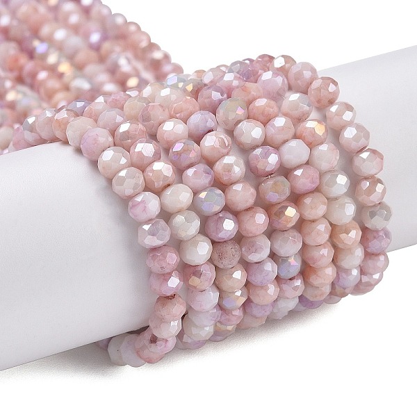 PandaHall Faceted Electroplated Glass Beads Strands, AB Color Plated, Rondelle, Pink, 4x3mm, Hole: 0.9mm, about 112pcs/strand, 16.14''(41cm)...
PandaHall Faceted Electroplated Glass Beads Strands, AB Color Plated, Rondelle, Pink, 4x3mm, Hole: 0.9mm, about 112pcs/strand, 16.14''(41cm)...