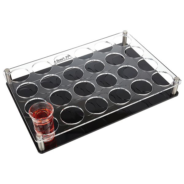 PandaHall 24-Hole Shot Glass Tray Holder, Acrylic Wine Glass Organizer 1.77 inch Hole Shot Glass Serving Trays Beer Wine Glass Display Rack..., Black
PandaHall 24-Hole Shot Glass Tray Holder, Acrylic Wine Glass Organizer 1.77 inch Hole Shot Glass Serving Trays Beer Wine Glass Display Rack..., Black