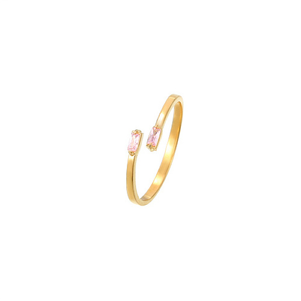 PandaHall Golden Stainless Steel Cuff Ring, with Glass, Rectangle, Pink, Inner Diameter: 20mm Stainless Steel+Glass Rectangle Pink
PandaHall Golden Stainless Steel Cuff Ring, with Glass, Rectangle, Pink, Inner Diameter: 20mm Stainless Steel+Glass Rectangle Pink