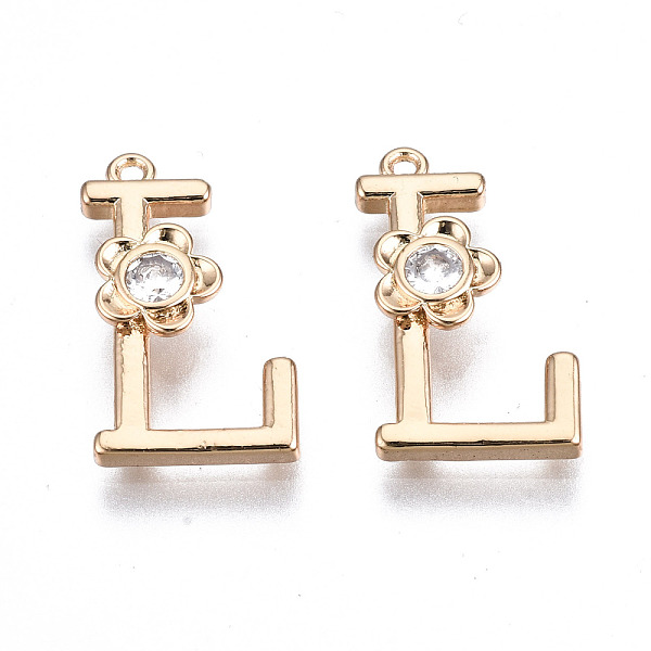 PandaHall Brass Pendants, with Rhinestones, Alphabet, Golden, Letter.L, 18x10.5x2.5mm, Hole: 1mm Brass+Rhinestone Letter L
PandaHall Brass Pendants, with Rhinestones, Alphabet, Golden, Letter.L, 18x10.5x2.5mm, Hole: 1mm Brass+Rhinestone Letter L
