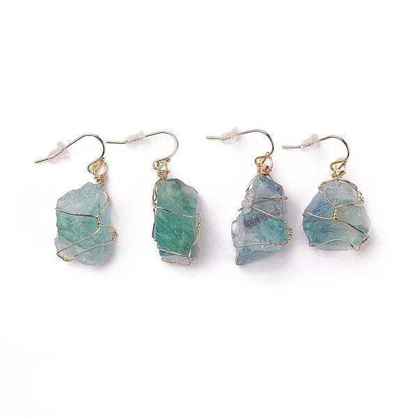 PandaHall Natural Fluorite Dangle Earrings, with Brass Findings and Plastic Ear Nuts, Nuggets, Golden, 22~50x10~23mm, Pin: 0.7mm Fluorite..., Green
PandaHall Natural Fluorite Dangle Earrings, with Brass Findings and Plastic Ear Nuts, Nuggets, Golden, 22~50x10~23mm, Pin: 0.7mm Fluorite..., Green