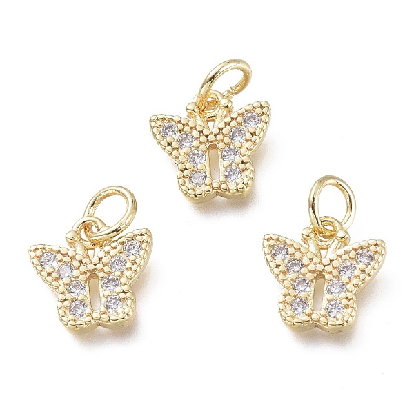 PandaHall Brass Micro Pave Clear Cubic Zirconia Pendants, with Jump Rings, Butterfly, Real 18K Gold Plated, 10x10x1.5mm, Hole: 3.5mm...
PandaHall Brass Micro Pave Clear Cubic Zirconia Pendants, with Jump Rings, Butterfly, Real 18K Gold Plated, 10x10x1.5mm, Hole: 3.5mm...