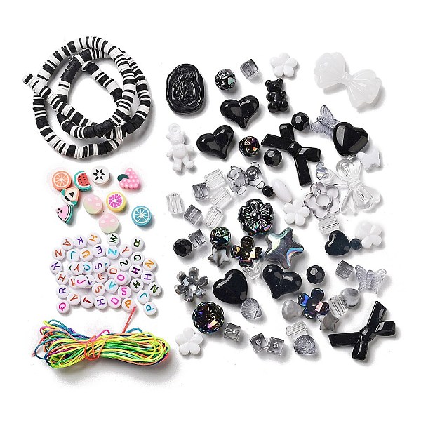 PandaHall DIY Candy Color Beaded Pendant Decoration Making Kits, Black, 6x1.2mm Acrylic Mixed Shapes Black
PandaHall DIY Candy Color Beaded Pendant Decoration Making Kits, Black, 6x1.2mm Acrylic Mixed Shapes Black