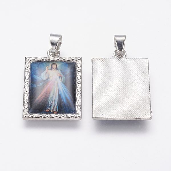 PandaHall Alloy Glass Pendants, Platinum Plated, Rectangle, Colorful, 28x19x2mm, Hole: 4x5mm Alloy+Glass Rectangle
PandaHall Alloy Glass Pendants, Platinum Plated, Rectangle, Colorful, 28x19x2mm, Hole: 4x5mm Alloy+Glass Rectangle