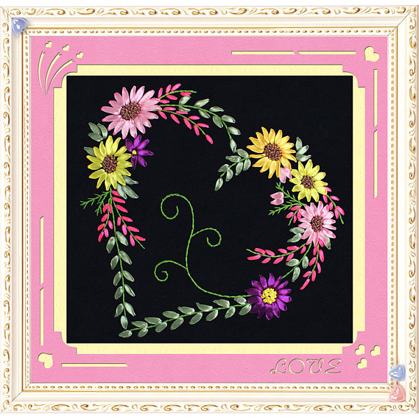 PandaHall Oxford Silk Ribbon DIY Embroidery Tool Suit, of Home Decorate, Heart Pattern, Mixed Color, 29.5x29.5cm Silk Multicolor
PandaHall Oxford Silk Ribbon DIY Embroidery Tool Suit, of Home Decorate, Heart Pattern, Mixed Color, 29.5x29.5cm Silk Multicolor