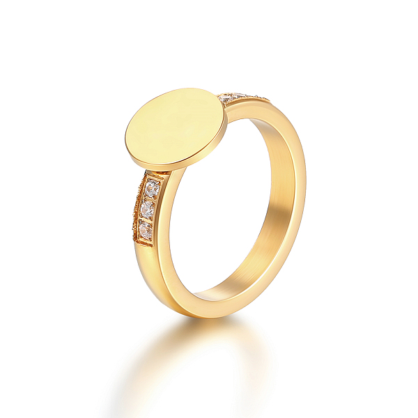 PandaHall Elegant Stainless Steel Round Rhinestone Ring Suitable for Daily Wear for Women, Golden, US Size 7(17.3mm) Stainless Steel
PandaHall Elegant Stainless Steel Round Rhinestone Ring Suitable for Daily Wear for Women, Golden, US Size 7(17.3mm) Stainless Steel