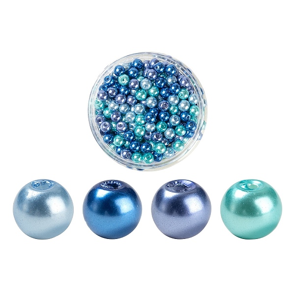 PandaHall 300Pcs Baking Painted Pearlized Glass Pearl Round Beads, Mixed Color, 6~7mm, Hole: 1mm, 4 colors, 75pcs/color Glass Round..., Multicolor
PandaHall 300Pcs Baking Painted Pearlized Glass Pearl Round Beads, Mixed Color, 6~7mm, Hole: 1mm, 4 colors, 75pcs/color Glass Round..., Multicolor