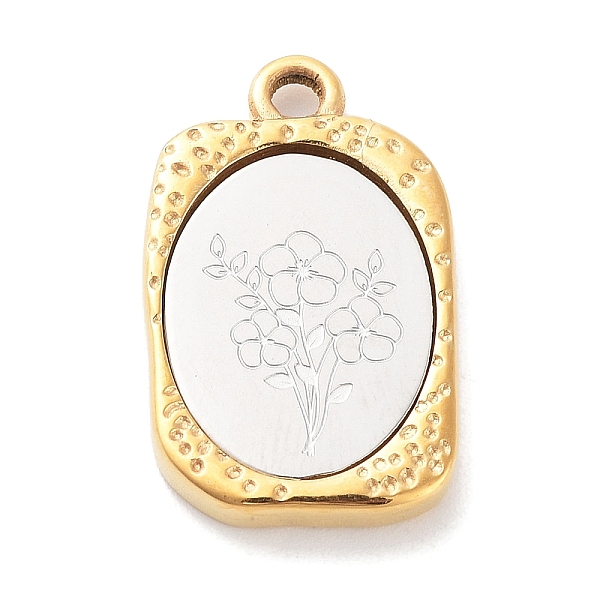 PandaHall 304 Stainless Steel Pendants, Rectangle with Twelve Zodiac Flower Charm, Golden & Stainless Steel Color, February Violet...
PandaHall 304 Stainless Steel Pendants, Rectangle with Twelve Zodiac Flower Charm, Golden & Stainless Steel Color, February Violet...