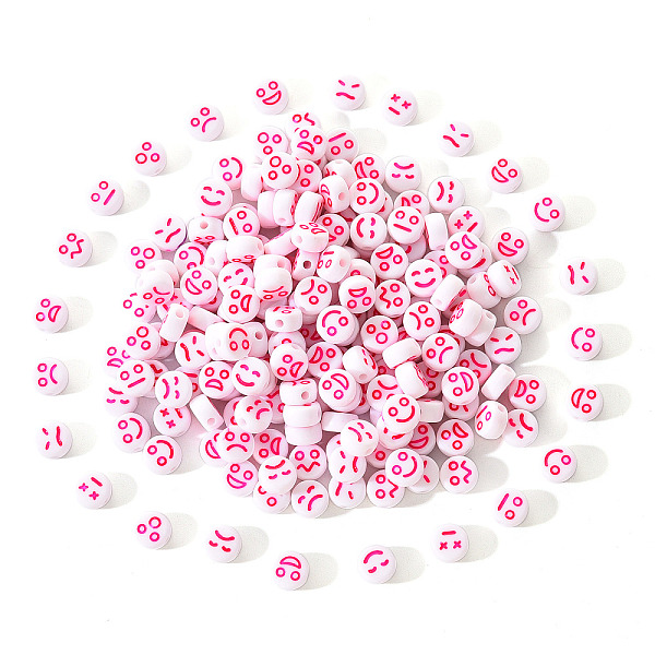 PandaHall White Opaque Acrylic Beads, Flat Round with Expression, Deep Pink, 7x4mm, Hole: 1.6mm, 200pcs/set Acrylic Flat Round
PandaHall White Opaque Acrylic Beads, Flat Round with Expression, Deep Pink, 7x4mm, Hole: 1.6mm, 200pcs/set Acrylic Flat Round