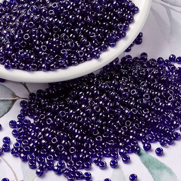 PandaHall MIYUKI Round Rocailles Beads, Japanese Seed Beads, (RR176) Transparent Cobalt Luster, 8/0, 3mm, Hole: 1mm, about 422~455pcs/bottle..., Blue
PandaHall MIYUKI Round Rocailles Beads, Japanese Seed Beads, (RR176) Transparent Cobalt Luster, 8/0, 3mm, Hole: 1mm, about 422~455pcs/bottle..., Blue