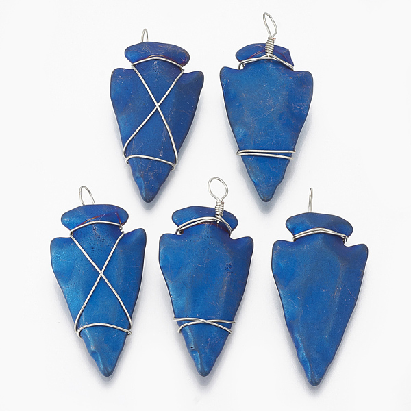 PandaHall Electroplated Non-magnetic Synthetic Hematite Pendants, with Platinum Tone Brass Findings, Matte Style, Arrows, Blue Plated...
PandaHall Electroplated Non-magnetic Synthetic Hematite Pendants, with Platinum Tone Brass Findings, Matte Style, Arrows, Blue Plated...