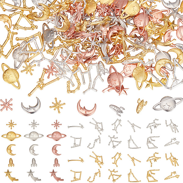 PandaHall Gorgecraft 17 Style Alloy Cabochons, Nail Art Decoration Accessories, Platinum & Golden, 10~26x6~18.5x1.5~3.5mm, 114pcs/box Alloy...
PandaHall Gorgecraft 17 Style Alloy Cabochons, Nail Art Decoration Accessories, Platinum & Golden, 10~26x6~18.5x1.5~3.5mm, 114pcs/box Alloy...